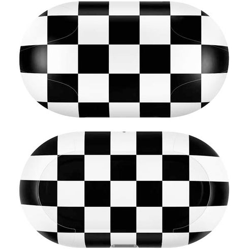 Black and White Checkered Galaxy Buds Plus Skin